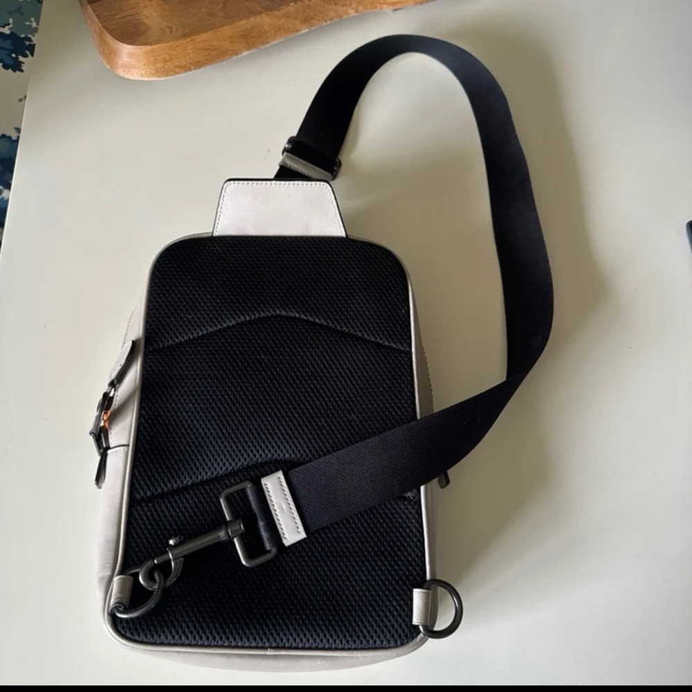 COACH C8126 Track Pack in Colorblock Signature Canvas Charcoal Denim - Picture 5 of 12